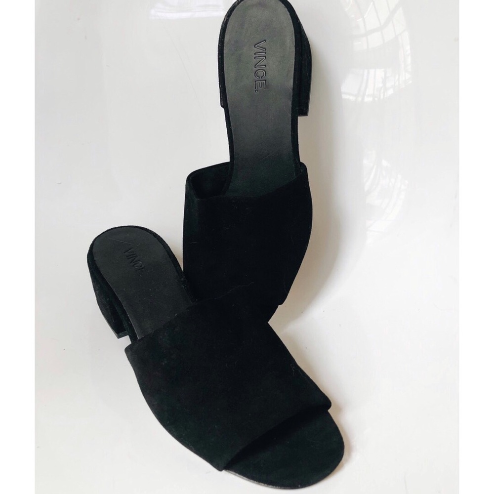Vince Velvet Slide Sandal